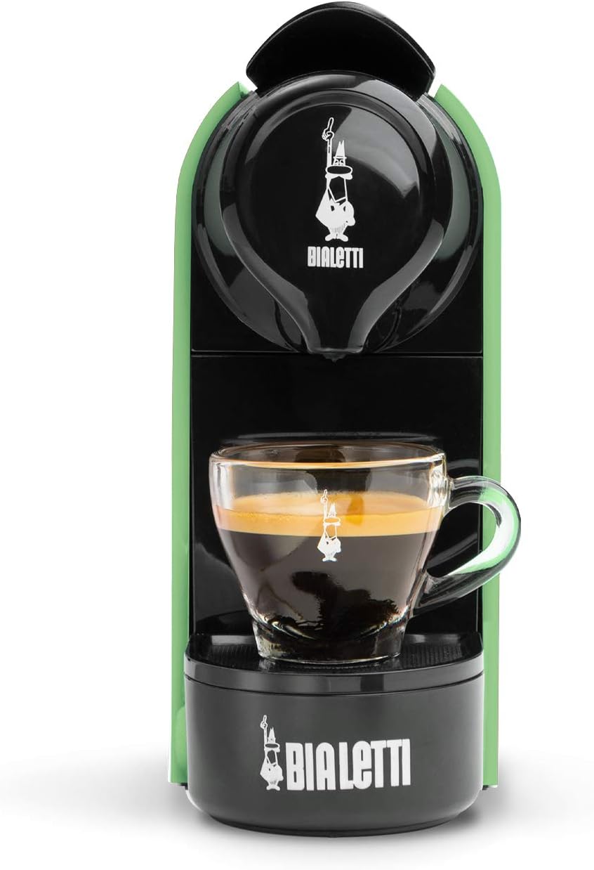 Bialetti Gioia, Macchina Caffè Espresso, Funziona esclusivamente con Capsule Bialetti, Verde Mint