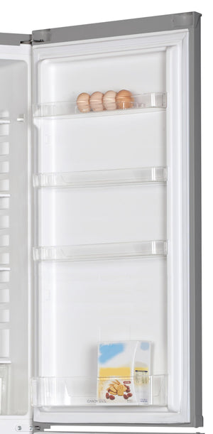Candy CCG1S 518EX Frigorifero Combi, Larghezza 55 cm, Altezza 1,80 m, Capacità 252 L, Cassetto Verdolino, Controllo meccanico della temperatura, Illuminazione a LED, Porta Reversibile, 41 DB, Inox