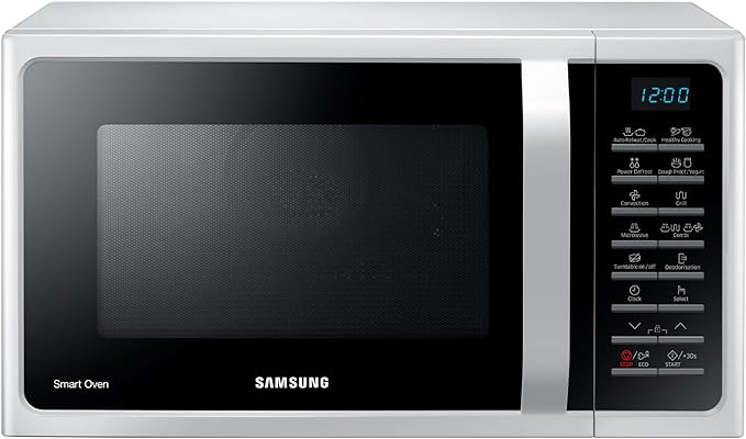 Samsung ‎MC28H5015AW/ET Forno a Microonde Combinato a Libera installazione, Cottura Ventilata, Microonde + Grill 900 W + 1500 W, Bianco, 51.7 x 31 x 47.48 cm