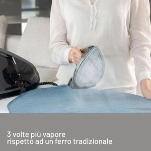 Imetec Energy Vapor, Ferro da Stiro con Generatore di Vapore, 6.5 BAR Pump, Colpo Vapore 400 g, 2400 W, Piastra Fluid Ceramic, Bloccaferro, Autospegnimento, Dispositivo di Pulizia, Tecnologia ECO