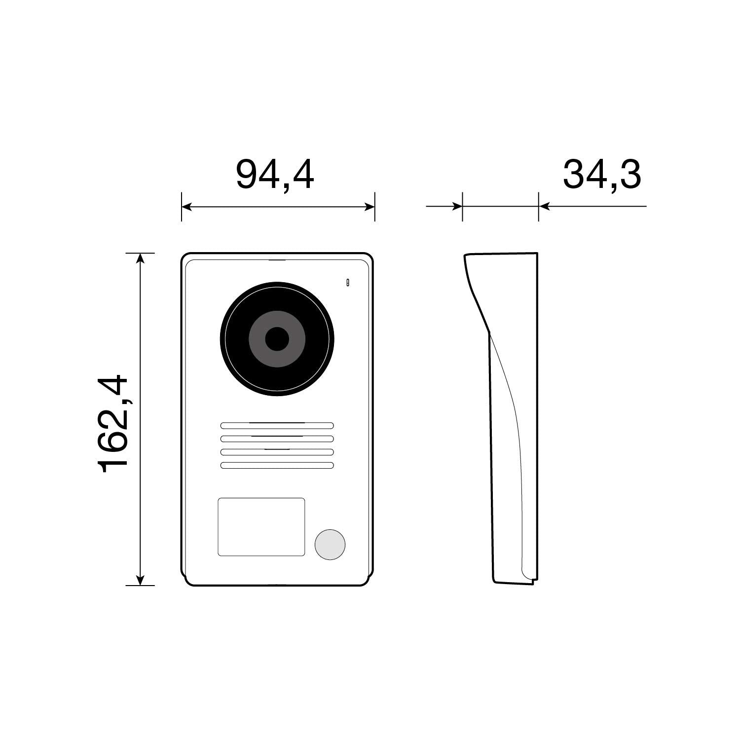 Vimar K40910 Kit Videocitofono Monofamiliare da Parete, Grigio la Targa e Bianco Il Monitor