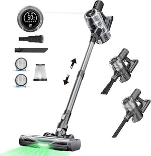 Proscenic P13 Aspirapolvere Senza Fili 550W/45KPA, Scopa Elettrica Senza Fili Potente con Antigroviglio, Autonomia Max 45min, 1,2L Aspirapolvere Senza Filo per Pavimenti/Tappeti/Peli Animali
