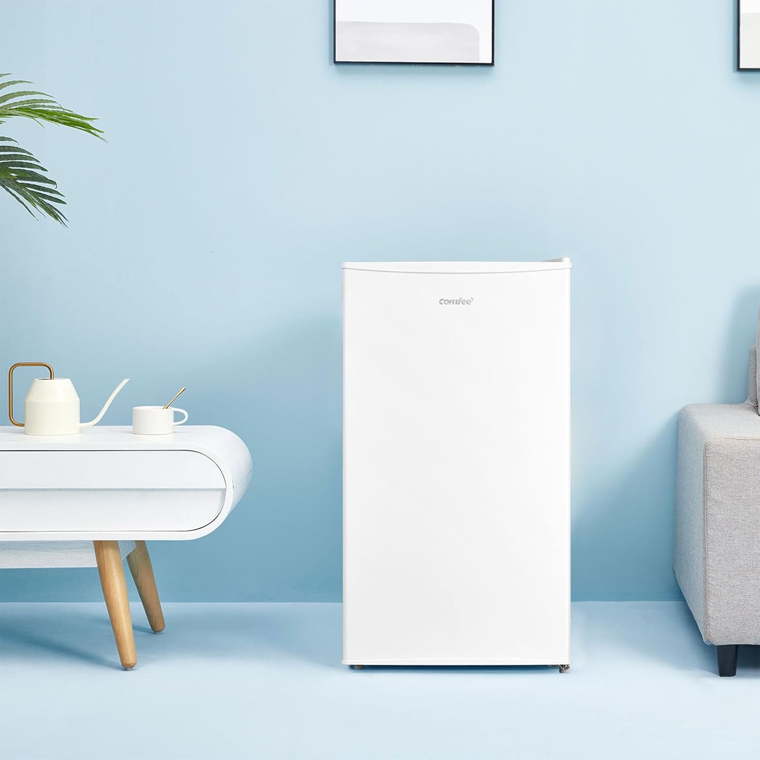 COMFEE' RCD93WH2(E) Frigorifero mono porta 93 L, Controllo della temperatura, Frigorifero piccolo sottotavolo, Silenzioso, Bianco