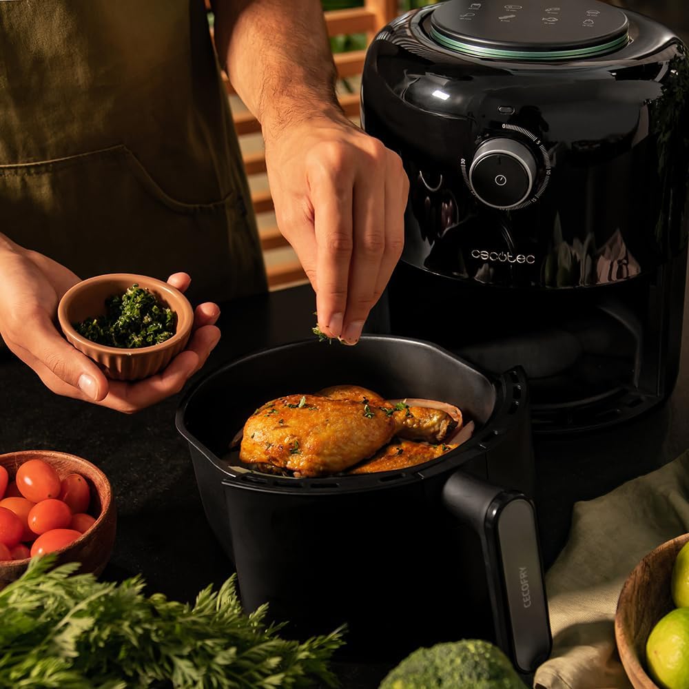 Cecotec Friggitrice ad Aria Cecofry Pixel 2500. Air Fryer 1200 W, 2,5 L, Dietetica, Manuale e Compatta, Timer, Controllo Temperatura, Tecnologia PerfectCook, Piedini Antiscivolo, Piedini Antiscivolo