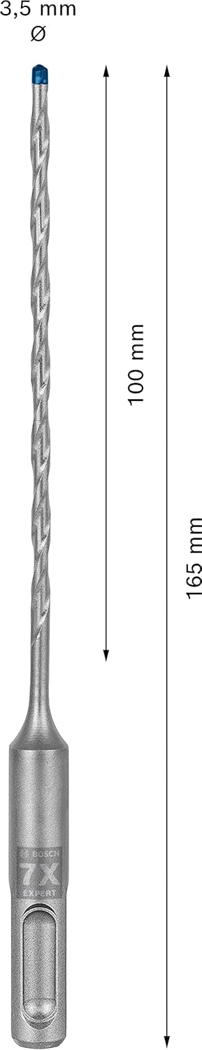 Bosch 30x Punte per Martelli Expert SDS plus-7X (Diametro 5.00 x 115 mm, Accessorio Martello Perforatore), Carburi, Ø 5 mm