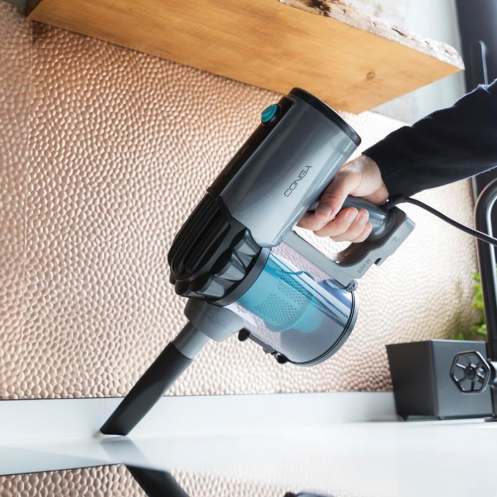 Cecotec Aspirapolvere Verticale Conga Thunderbrush 560. 2 in 1, 600 W, Tecnologia Ciclonica, Filtro ad Alta efficienza, Radio di Azione di 6 m, Basso Consumo, Include 2 Accessori