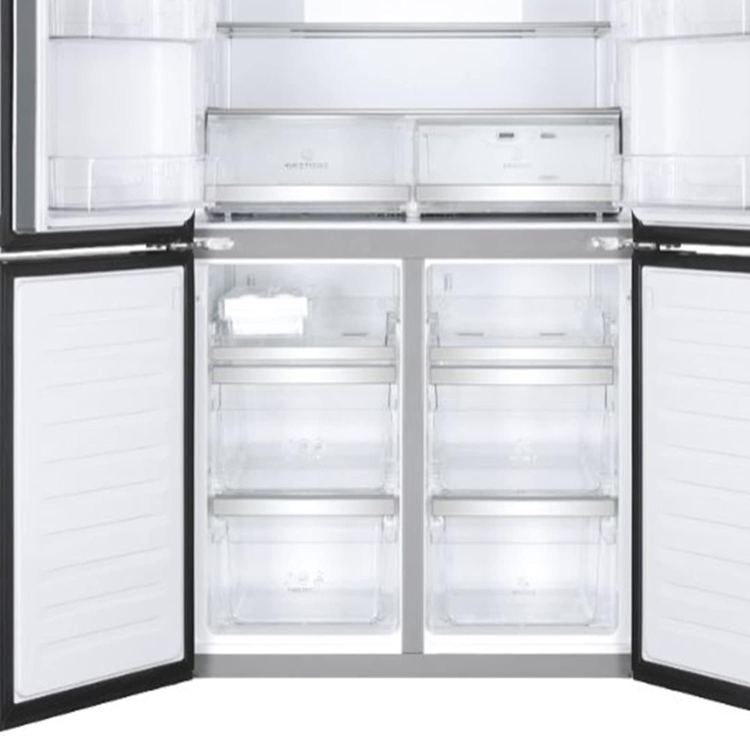 Haier HTF-610DSN7, Frigorifero Cube 4 Porte,Iconic Black, Libera installazione, ABT luce UV antibatterica