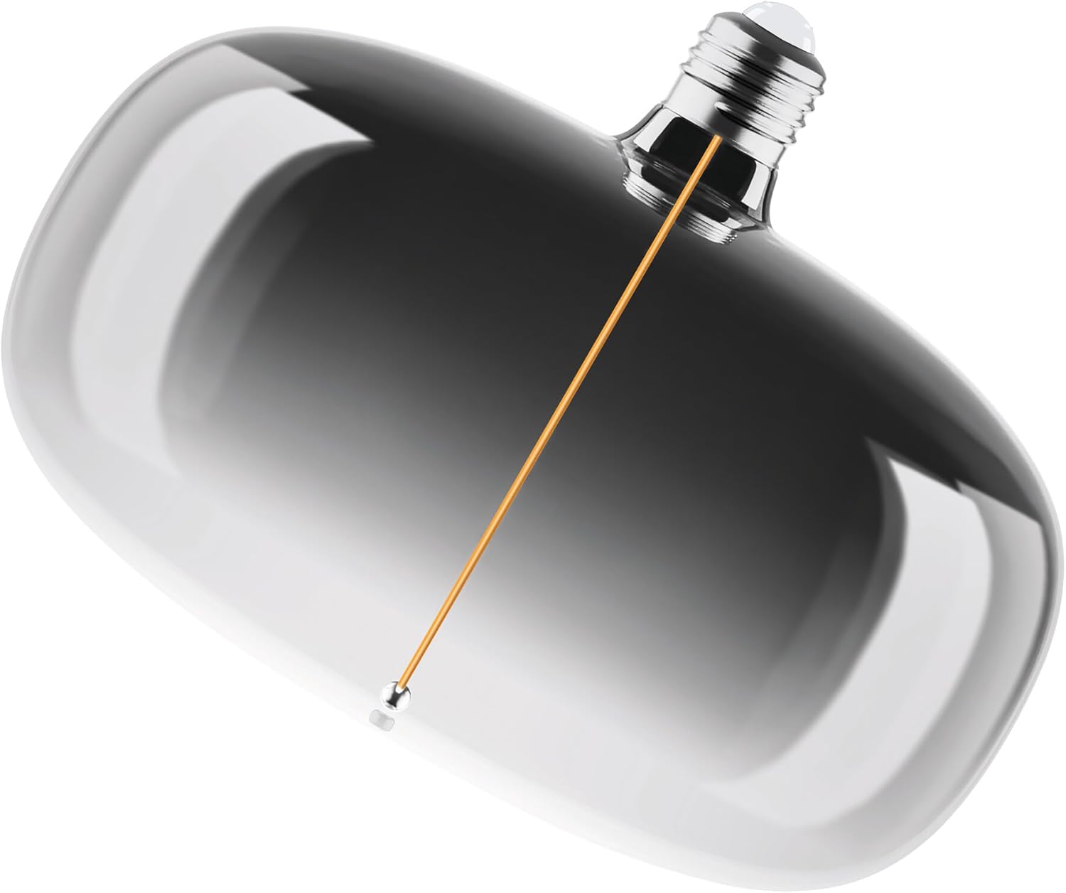 OSRAM Vintage 1906 Big Elipse è una lampada LED dimmerabile con filamento a forma di ellisse. Offre 4 W per 60 lm, attacco E27, design fumé, diametro 215 mm, resa cromatica CRI 80, 1800 K.