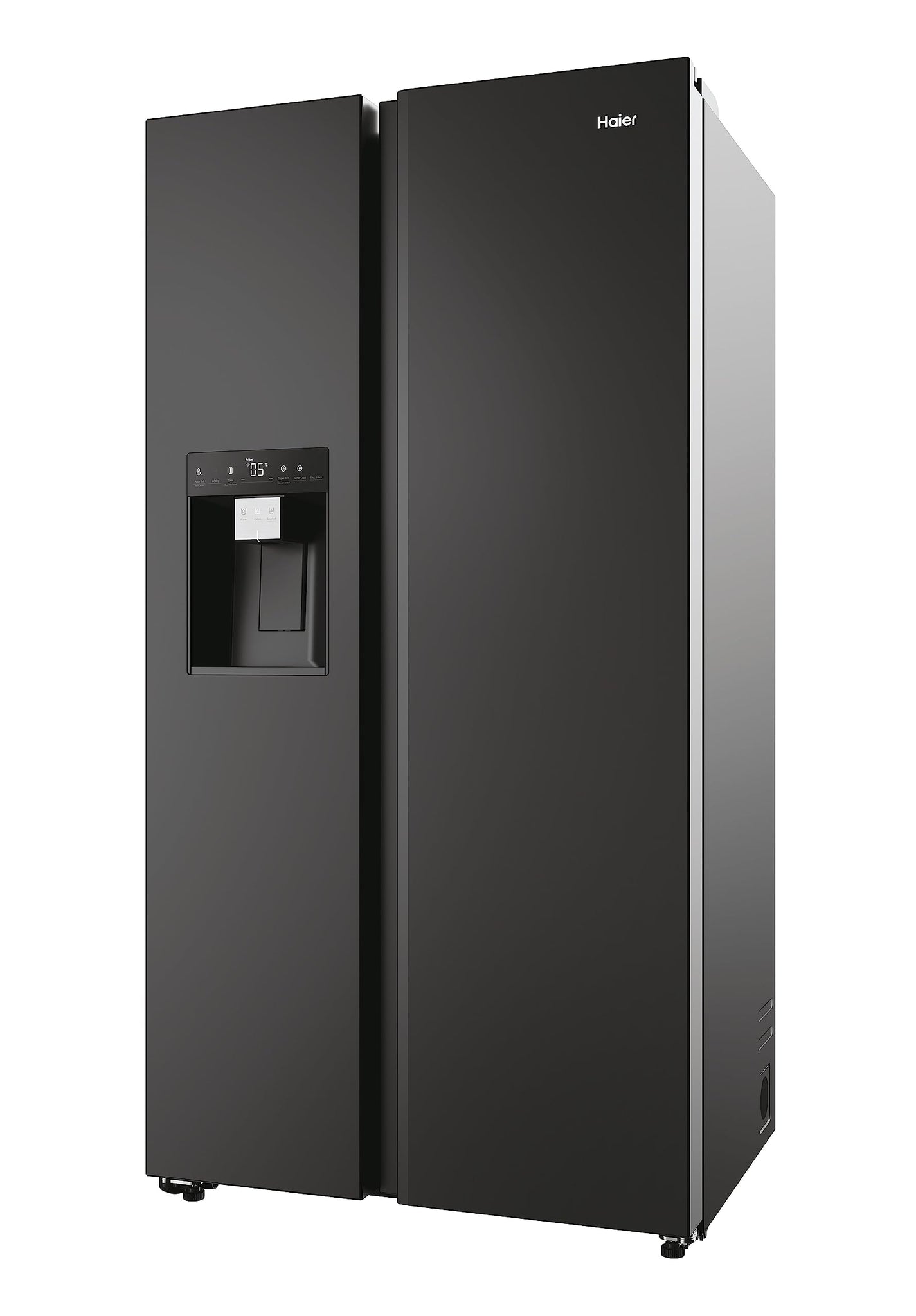 Haier Side by Side 90 SERIE 5 Frigorifero Frigorifero/Total No Frost/Smart HON-App/Humidity Zone/XXL Contenuto utile/Silenzioso solo 36 dB (A) / Distributore di acqua e cubetti di ghiaccio / Acciaio inossidabile nero