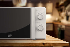Beko - MOC20100WFB - Forno a Microonde, 5 Livelli Potenza, 20 Litri, 700 W, Libera Installazione, Timer 30 min - Bianco, 45,2 x 32,5 x h26,2 cm