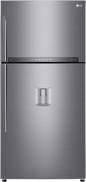 LG GTF916PZPED Frigorifero Doppia Porta, Classe E, 592l, Connettività Wi-fi Con App Thinq, Door Cooling, Gestione Umidità, Frigorifero Con Dispenser Acqua, Inox