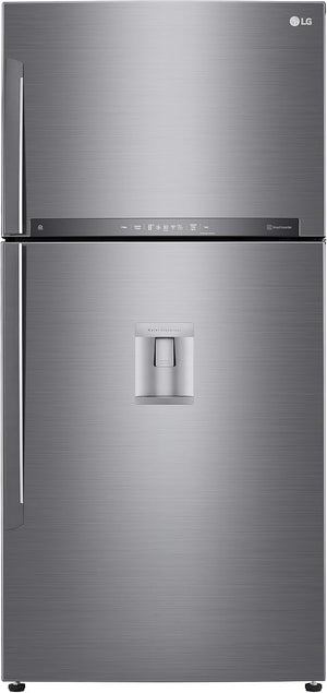 LG GTF916PZPED Frigorifero Doppia Porta, Classe E, 592l, Connettività Wi-fi Con App Thinq, Door Cooling, Gestione Umidità, Frigorifero Con Dispenser Acqua, Inox