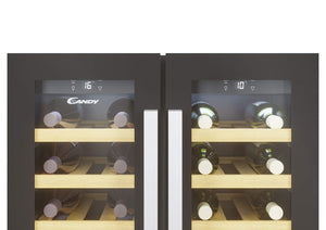Cantinetta vino integrabile, compressore antivibrazioni, luce LED interna, 39 dBA, nero