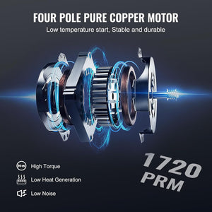 VEVOR Kit Pompa a Vuoto Monostadio per Aria Condizionata di Automobili 150W Pressione tra 55-276 Bar, Kit Pompa Vuoto 100 L/min per Riparazione di Condizionatore Frigo Refrigeranti HVAC