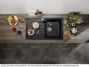 BLANCO 525977 Lavello da Cucina, Nero, 60 cm