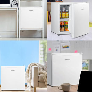 COMFEE' RCD50WH2(E) - Mini frigo bar, Frigorifero piccolo, Silenzioso, Mono porta, Per applicazioni in Hotel, Casa, Ufficio, 43L, Bianco, ‎47.2 x 45 x 49.2 cm
