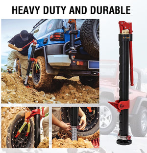 KATSU Tools Potente cric di recupero idraulico ad alta portata, capacità 2 tonnellate, per la movimentazione di carichi pesanti 4x4 fuoristrada trattore camion fattoria cric di soccorso