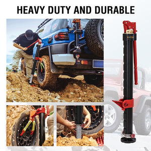 KATSU Farm Jack Heavy Duty 48" 1200 mm 3,5 Ton Capacità di Carico Offroad Martinetto Cricchetto ad Alto Sollevamento Cric Fuoristrada per ATV 4x4 Trattori Camion 161195