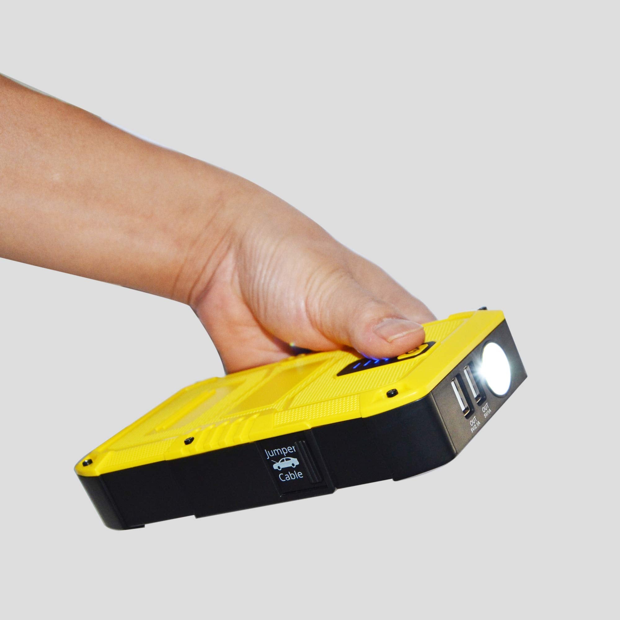 MAXTOOLS JSL400 Avviamento d’Emergenza Professionale per Automobile 2400 A per Veicoli Diesel e a Benzina di Grandi Dimensioni, Potente e Sicuro a 12 V, Batteria al Litio Esterna con USB
