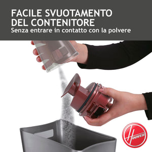 Hoover Ultra Vortex MBC500UV 011 Battimaterasso con Luce UV-C, 500W, 0,3 L, Antiacaro, Antibatterica, Rimuove Allergeni e Polvere, 3 Programmi, Rosso