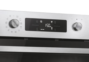 Candy C-Bake 600 CA6 NP5B3YTX, forno multifunzione, pirolitico-idrolitico, 78L, Wi-Fi, 3300 W, 2 vassoi+1 griglia, convezione+ventilatore, 12 funzioni, comandi push&pull, porta 4 vetri, nero-inox