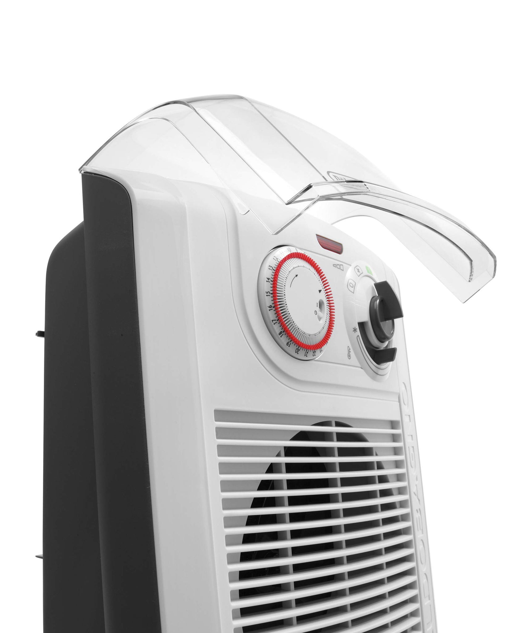 De'Longhi HBC 3030 Termoventilatore Caldobagno, 2 livelli di potenza, Funzione ECO-SILENCE, Protezione antigoccia, Ventilazione estiva, Avvolgicavo, per ambienti fino a 60 m³