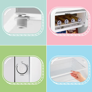 COMFEE' RCD93WH2RT(E) Frigorifero piccolo 93 L, Design retrò, Mini frigo mona porta, Controllo della temperatura, Adatto a casa, ufficio e hotel, Bianco