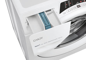 Candy RapidO RO 1284DWMT/1-S Lavatrice 8 KG, 1200 RPM, Schermo Smart Text, Pannello Smart Touch, Wi-Fi, Snap & Wash, 16 cicli, 9 rapidi, motore inverter, funzione vapore, avvio ritardato 24H, 74 DB,