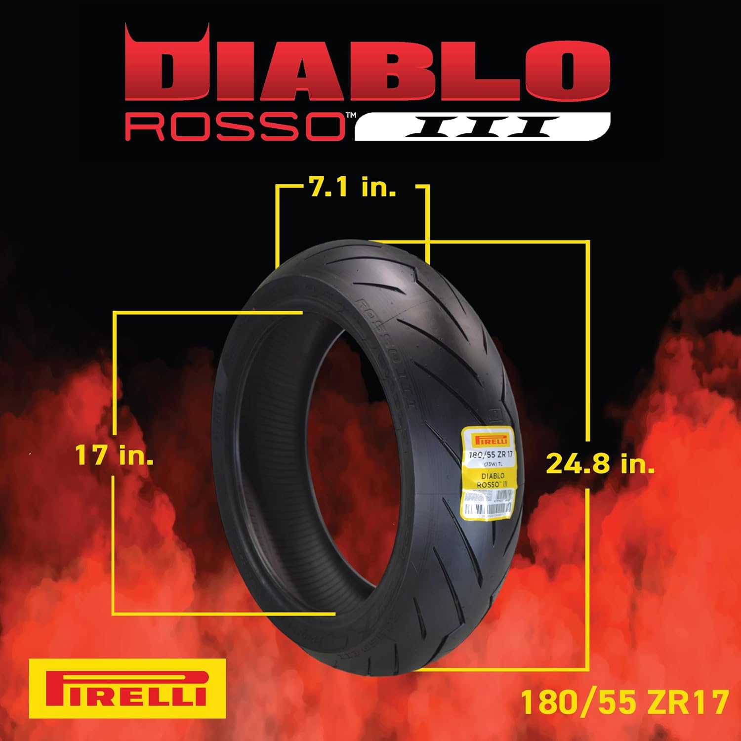 5762635500 - copertone pneumatico diablo rosso iii 180/55zr17m/ctl (73w) dr3-r