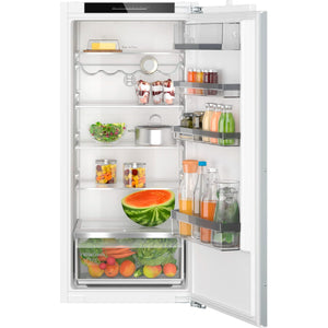 Bosch KIR41ADD1, serie 6, frigorifero da incasso, nicchia 122,5 x 56 cm, prodotto in Germania, freschezza più lunga con VitaFresh XXL, ripiani in vetro di sicurezza, molto silenzioso, raffreddamento