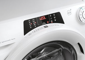 Candy RapidO RO 1284DWMT/1-S Lavatrice 8 KG, 1200 RPM, Schermo Smart Text, Pannello Smart Touch, Wi-Fi, Snap & Wash, 16 cicli, 9 rapidi, motore inverter, funzione vapore, avvio ritardato 24H, 74 DB,