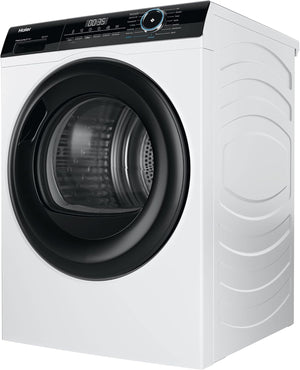 Haier I-PRO Serie 3 HD80-A2939 - Asciugatrice a pompa di calore, 8 kg/A++, motore inverter, 3 livelli di asciugatura selezionabili, tamburo in acciaio inox, programma di vapore I-Refresh