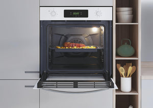 Candy Idea FIDC B625 L, forno multifunzione, 70 l, 2 vassoi e 1 griglia, ventilatore radiale, pulizia acquattiva, convezione + ventilatore, 8 funzioni, comandi push&pull, porta doppia vetro, bianco