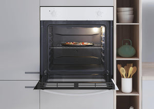 Candy Idea Forno Elettrico da Incasso Ventilato, 70 Litri, Classe A, 4 Modalità di Cottura, Facile da Pulire, Controllo tramite App hOn, 59,5 x 59,5 x 56,8 cm, Bianco - FIDC B100