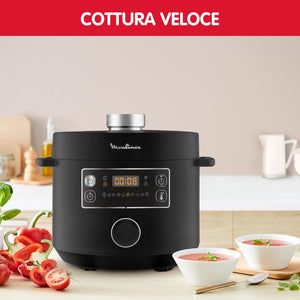 Moulinex Turbo Cuisine & Fry Multicooker 15 in 1, Facile e Veloce 7.6L, Funzioni Friggitrice ad Aria e Cottura a Pressione, Versatile, CE7788
