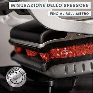Moulinex Optigrill+ XL, Griglia Elettrica da Interno Ideale per Cucinare Carne, Pesce e Verdure, Indicatore di Cottura e 9 Programmi Automatici, Piastre Antiaderenti, GI722D