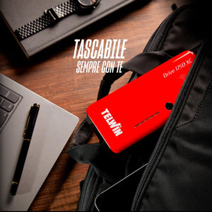 Telwin Drive Mini Avviatore Portatile e Power Bank, 1000A, Avviamento 12V