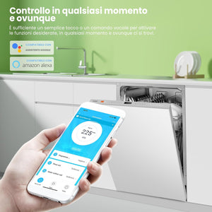 COMFEE' CDWEB914S-W Lavastoviglie da Incasso con 10 coperti, 8 Programmi, di avviamento ritardato, Funzione di Mezzo Carico, cloud wash, Asciugatura Extra - Inox