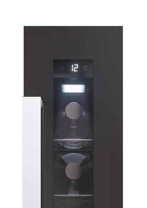 Cantinetta vino integrabile, compressore antivibrazioni, luce LED interna, 39 dBA, nero