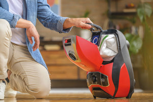Hoover H-Energy 700 HE710HM 011 Aspirapolvere Con Sacco a Traino, con Filo 7M, 850W, Capacità Sacchetto 5l, Accessori integrati, Potenza Regolabile, Spazzola Parquet e Mobili, Rosso