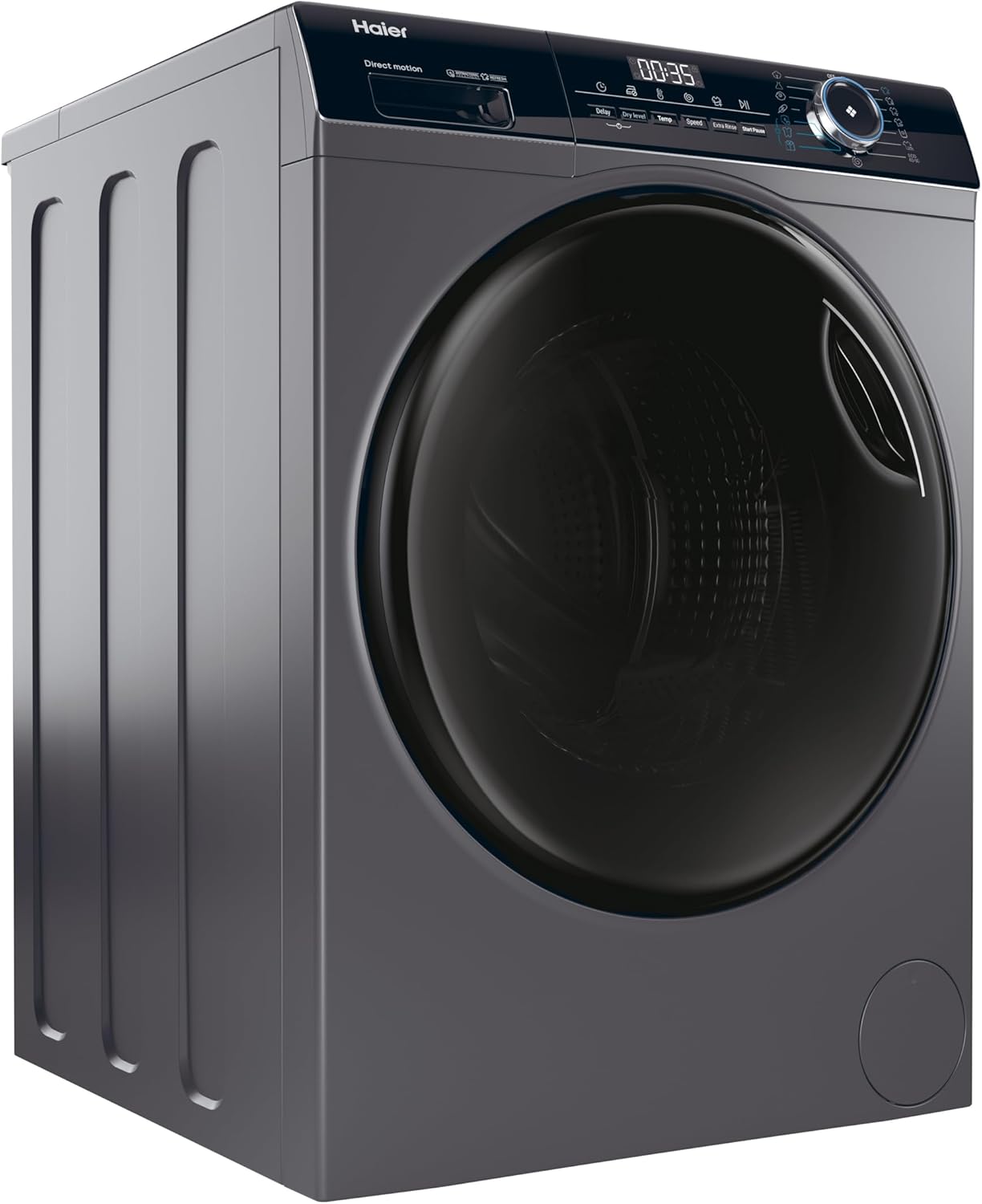 Haier I-Pro Serie 3, Lavasciuga 8+5 KG, Libera Installazione, Classe A, 1400 giri, Vapore, Sensori di Peso, Partenza Programmabile, AxLxP 85x60x62 cm, Antracite- HWD80-B14939S8-S