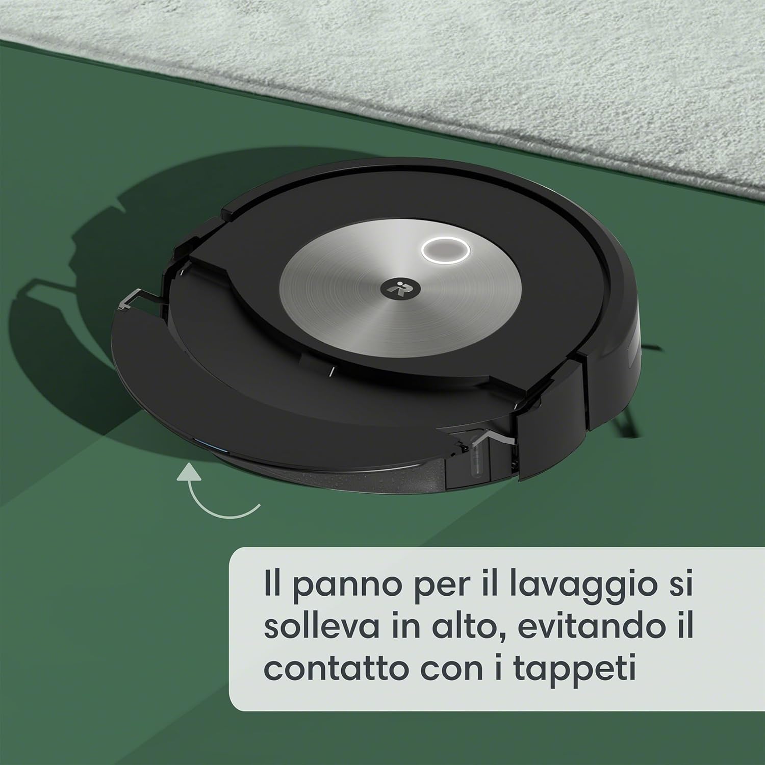 iRobot Roomba Combo j7, Robot Aspirapolvere Lavapavimenti, Mappatura Intelligente, Wi-Fi, Rilevamento Ostacoli, 2 Spazzole in Gomma Multi-Superficie, Programmabile con App e Assistente Vocale