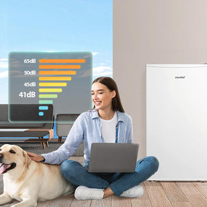 COMFEE' RCU60WH2(E) 60L Congelatore Verticale, Monoporta, Temperatura Regolabile, Porta Reversibile, Silenzioso, Libera Installazione, Bianco