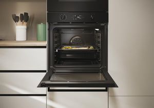 Candy C-Bake 600 CA6 NP5B3EHTB, forno multifunzione, 78 l, Wi-Fi, 2 vassoi e 1 griglia, pulizia idrolitica, convezione + ventilatore, 12 funzioni, comandi push&pull, porta doppia vetro, Full black
