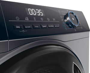 Haier I-Pro Serie 3, Lavasciuga 8+5 KG, Libera Installazione, Classe A, 1400 giri, Vapore, Sensori di Peso, Partenza Programmabile, AxLxP 85x60x62 cm, Antracite- HWD80-B14939S8-S