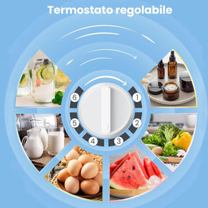 COMFEE' RCD50WH2(E) - Mini frigo bar, Frigorifero piccolo, Silenzioso, Mono porta, Per applicazioni in Hotel, Casa, Ufficio, 43L, Bianco, ‎47.2 x 45 x 49.2 cm