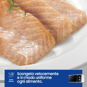 Samsung Forno a Microonde Grill, a libera installazione, Dual Dial MG23K3614AW/ET, Cottura Croccante, AutoDefrost, Microonde + Grill 800 W + 1100 W, 23 L, 49l x 27,5h x 39p cm, Bianco