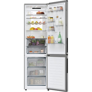 Candy Frigorifero Combinato, 409L, 66.7P x 59.5L x 205A cm, No Frost, Classe E, Inox, Wi-Fi, Display LCD, Installazione Standard
