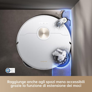 DREAME X40 Ultra Complete Robot aspirapolvere scopa rimovibile e sollevabile, pulizia approfondita con spazzola laterale, aspirazione da 12.000 Pa, pulizia automatica dello straccio e dell'asse 70 ℃