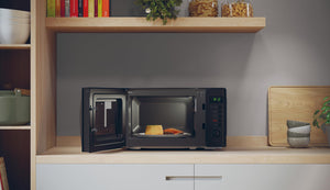 Candy Idea CMGA20SDLB Microonde con Grill,20L, 700W-1050W, 5 Livelli di Potenza, 8 Programmi Automatici, Avviso Acustico Completamento, Piatto 25,5 CM, Grill Rack, Sbrinamento, Apertura Sinistra, Nero